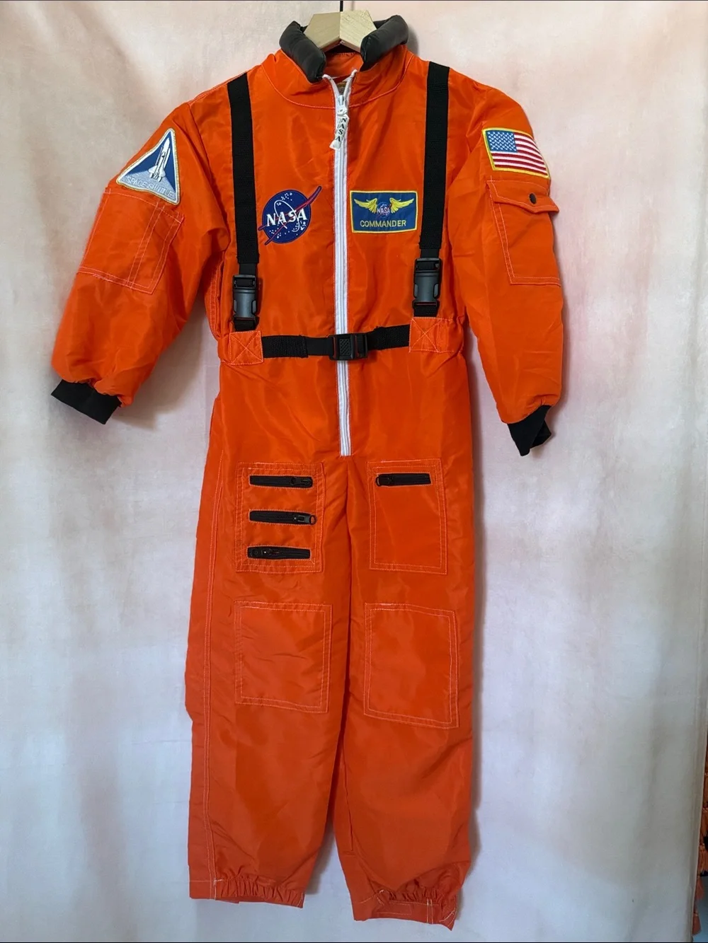 Kids Orange NASA Commander Space Suit Costume